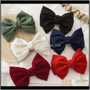 Bebé, Niños Maternidadruoshui Bowknot Horquillas Arcos Niñas Accesorios para el cabello Sombreros Francia Clips Hairgrip Stick Tiara Barrettes Entrega de gota