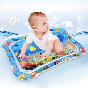 Baby Kids Water Play Mat con Little Foam Fish Tummy Baby Infant Play Mat Time Actividad para niños pequeños Play Water Mat para niños LJ201114
