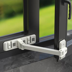 Baby Locks es Home Window Safety Lock for Security Protection Sliding Door Limit Holder AntiOpen Fall Adjustable Buckle 230613