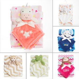 Baby Lovey Security Couverture Cadeaux Piètement des couvertures d'animaux en peluche en peluche pour le nouveau-né