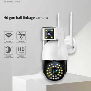 Babyphone 4MP UHD V380 APP Dual Lens Vollfarbe Drahtlose PTZ IP Dome Kamera AI Humanoid Home Security CCTV Baby Monitor Q231104