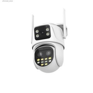 Baby Monitors Dual Lens PTZ 6MP 1296P iCsee APP, Child Watchers Color AI Humanoid Detection, Wireless IP Dome Camera Indoor Security