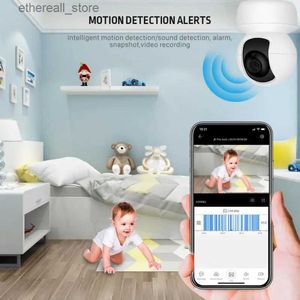 Moniteurs pour bébé Caméras de surveillance Wifi Suivi humanoïde intérieur PTZ Protection de sécurité à domicile intelligente Audio Carte SD Caméra IP Baby Monitor Q231104