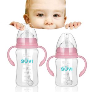 Baby Neugeborenen Pflege Nippel Flasche PP Silikon Schnuller Milch Wasser Fütterung 180ML 240ML 300ML