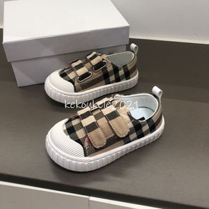 Baby Plaid Canvas Shoes for Boys Girls High quality Rubber Sole Anti-slip Children Casual Sneakers Kids Infant Shoes 1-3yrs