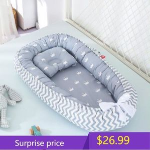 Rail de bébé amovible nid de couchage pour lit berceau avec oreiller voyage parc lit bébé enfant en bas âge berceau matelas douche cadeau 230308