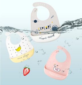 Ins bébé bavoirs en silicone imperméables bébé manger bavoir alimentaire enfants santé sécurité Brup vêtements sac de riz non lavé