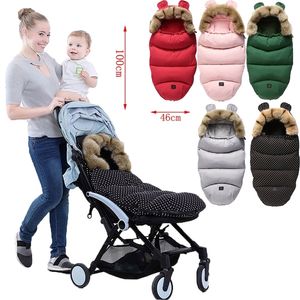 Bébé Poussette Sleepsacks Enveloppes pour fauteuil roulant pour bébé Chancelière pare-brise hiver coupe-vent Polaire Chaud Doux Sac de couchage 220216