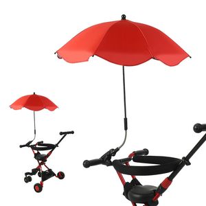 Paraguas para cochecito de bebé, mango electrochapado, sombrillas de sol flexibles, parasol de aleación con Clip, protector solar para niños, multifunción