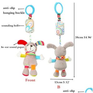 Baby Toy Soft P Mobile Rattle Carton Cartoon Clip Clip Rattles Born Born Berce Hanging Bell pour 0-3Y