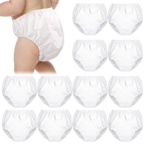 Pantalons d'entraînement de pot en plastique imperméables pour bébé Couvre-couches en tissu réutilisables pour bébé Couches lavables pour nourrissons Couverture de sous-vêtements pour tout-petits 240307