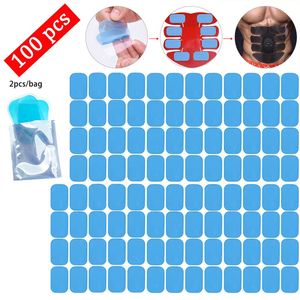 Masajeador de espalda 100 unids 50 / 10 bolsas Reemplazo ABS Gel Pads EMS Estimulador muscular abdominal Parche de hidrogel para máquina de masaje de abdomen Pegatinas 230918