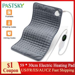 Back Massager 59 30cm Electric Heating Pad Therapy for Body Abdomen Pain Relief Winter Warmer Blanket Thermal Massage Mat 230809