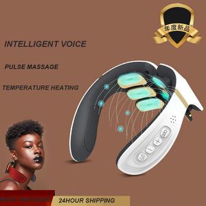 Masseur de dos Électrique Intelligent Cervical Neck Massager 12 Head Heat Massage Machine for Neck Health Care épaule Massager for Pain Treatment 230506