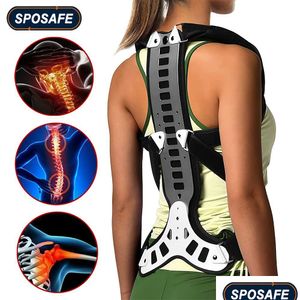 Soporte de espalda Spine Brace Imps Corrector de postura para hombres Mujeres Shoder Alivio del dolor de cuello Alisador lumbar Entrega de gotas Deportes al aire libre Otauv
