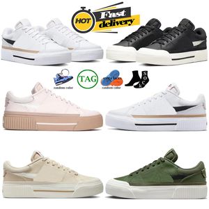 Regreso a la escuela Court Legacy Lift Zapatos casuales Zapatillas para estudiantes Serie Low Top Classic All Match Ocio Deportes Hombres y mujeres Pequeñas zapatillas blancas