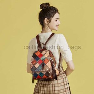 sac à dos 2023 New Women's Leather High Quality Color Contrast Girls 'School Travel Bag Men's Y2k 39 caitlin_fashion_bags