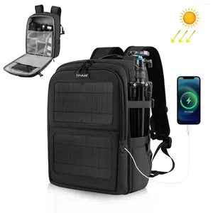 Sac à dos dslr Pographie en plein air caméra solaire énergie numérique sac PO pour ordinateur portable 14 pouces