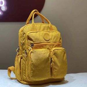 Backpack Fashion Woman Backpack Waterproof Nylon Soft Handle Solid Multi-pocket Travel Zipper Feminina School Bags Laptop Backpack 230516