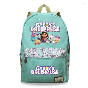 Backpack Gabby's Dollhouse Teens Boys Girls Tolevas School Sacs For College Students Kids Cartoon Gabby