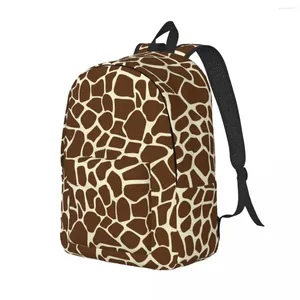 Mochila jirafa brown animal estampado mochilas mochilas para niña de alta calidad bolsas de escuela suave