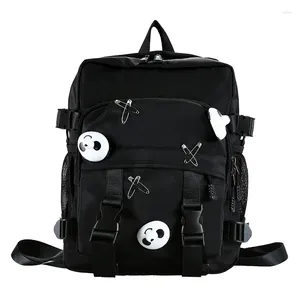 Mochila mochila harajuku mochilas para hombres para hombres pareja linda panda school students adolescentes y2k de viaje de hombro