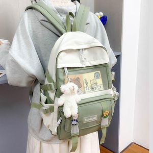 Sac à dos lycée filles sacs étanches pour adolescentes multi-poches Kawaii femmes Harajuku mignon Mochila