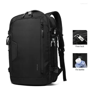 Mochila Hombres 15.6 pulgadas Portátil Viaje 45L Ampliable Gran capacidad FAA Vuelo Aprobado Bolsa de fin de semana para mujeres