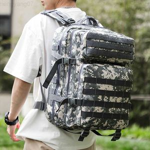 Backpack Men Army Military Tactical Backpack 900D Polyester 45L 3P Softback Outdoor Waterproof Rucksack Hiking Camping Hunting Bags L230811