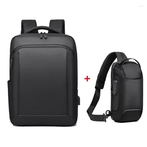 Sac à dos Men Business 15,6 pouces Waterprof ordinateur portable Back Pack Sports Gym Boy Shool Big Daypack Male Mochila Backpacks