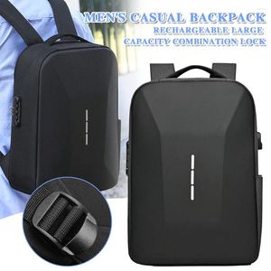 Sac à dos sac à dos portable de grande capacité décontractée de grande capacité de jour de mot de passe sécurisé étanche avec un sac d'ordinateur portable de port USB