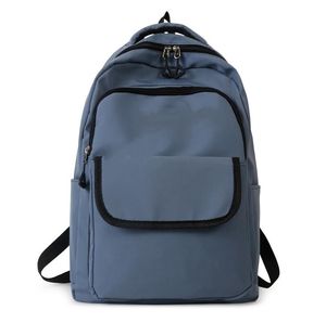 Mochila para hombre y mujer, bolsas para ordenador portátil, Oxford, negra, sólida, para escuela secundaria, para adolescentes, universidad, gran capacidad, bolsa de almacenamiento para viajes al aire libre