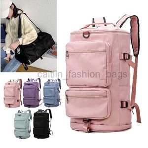 mochila mochila bolsa de viaje multifuncional gran capacidad hombro para mujeres con estudiante de bolsillo de zapato independiente Caitlin_fashion_bags