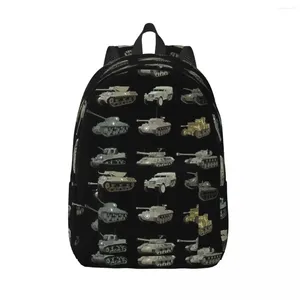 Sac à dos plusieurs chars américains et véhicules blindés femme Bookbag sac à bandoulière décontracté sac à dos pour ordinateur portable sacs d'école pour enfants
