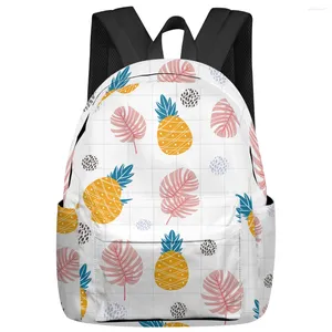 Sac à dos feuilles de palmier ananas grande capacité Bookbag voyage sacs à dos cartable pour adolescent femmes sacs pour ordinateur portable sac à dos