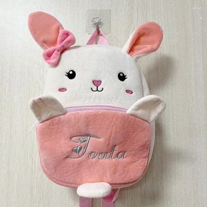 Sac à dos personnalisé en peluche tout-petit sac mignon caricaturé animal mini voyage pour bébé 1 à 5 ans