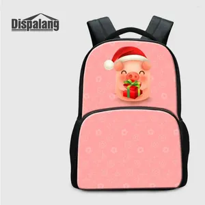 Mochila mochila rosa piggy caricatura portátil mochilas para adolescentes chicas de niña