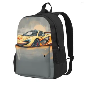 Sac à dos puissant voiture de Sport dessin animé graphique garçon fille Polyester Sport sacs à dos grand mignon lycée sacs sac à dos