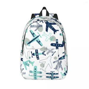 Sac à dos carbag d'étudiant pour enfants avion avion avion motif d'épaule pour l'ordinateur portable