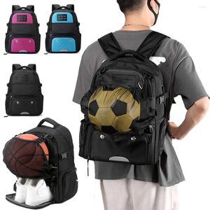 Mochila estilo deportes bolsa de fútbol niños escuela baloncesto con compartimento para zapatos balón de fútbol zapatos grandes