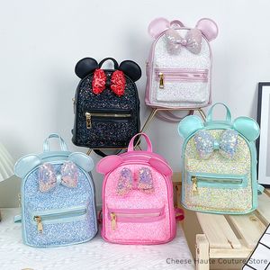 Sacs à dos bébé filles sacs à dos maternelle cartables enfants mode paillettes arc oreilles mignon paillettes princesse sacs de rangement 230614