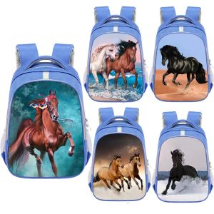 Sac à dos grand sac à école de chevaux animaux pour les adolescents pour adolescents filles cool poney school for kids mode masculin backbag de voyage pour hommes