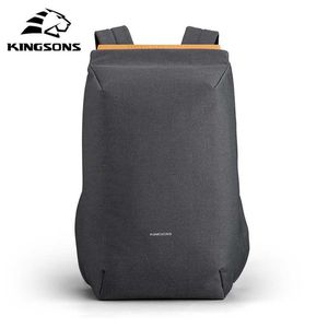 sacs à dos étanche Kingsons USB 15,6 '' charge sac d'école anti-vol hommes et femmes sac à dos pour ordinateur portable voyage mochila 202211