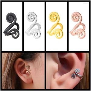 Backs Earrings 2023 Monkey King Golden Hoop Incantation Shaped Special Designed Black Silver Plated Ear Cuff Clip For Women