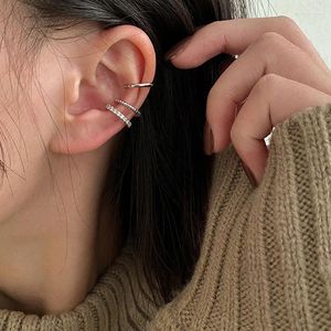 Women's Earrings 3Pcs/Set Minimalist Fashion Ear Cuffs, Cartilage Clip-On Sets, Geometric Crystal Fake Piercing E395