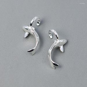 Boucles d'oreilles Backs INATURE 925 Sterling Silver Jumping Koi Fish Ear Cuff Clip For Women Jewelry Gifts