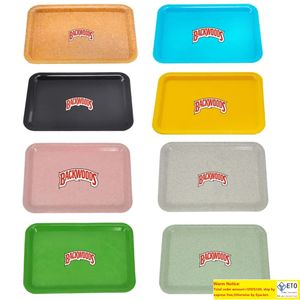 Backwoods Rolling Tray Accesorios para fumar de plástico Mini tamaño Small Hand Roller Roll Trays Estuche 8 colores DHL Fedex Free