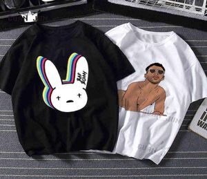 Bad Bunny Funny T Shirt Men unisex algodón Harajuku Causal Causal Man Women Frahic Graphic Hip Hop Top Tees Male Streetwear Y2207039634