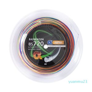 Badmintonshuttles Racket String 200m Reels Rainbow 0.68mm Coil Excellent Training Roll 28lbs BS720