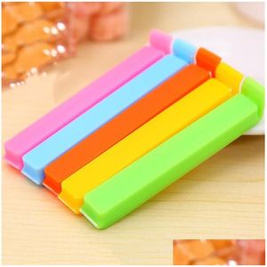 Clips para bolsas 11Cm Color aleatorio Portátil Nueva Cocina Almacenamiento Comida Merienda Sello Sellador Sellador Abrazadera Herramienta de plástico Clip Entrega de gota Inicio Gar Dhgl0